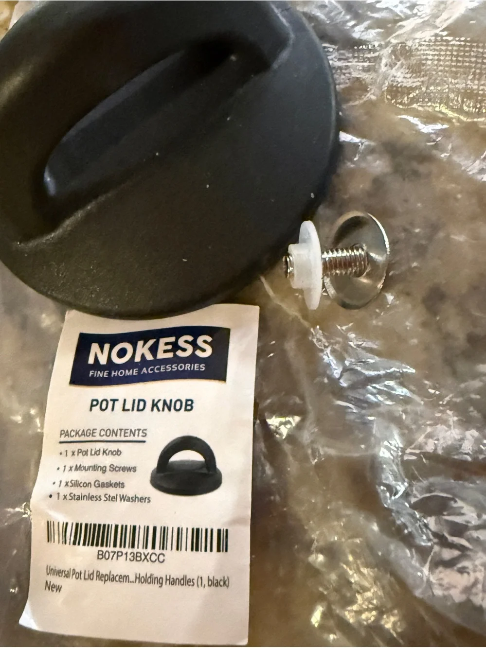 Universal Pot lid handle - pot lid knob replacement,  Nokess fine home acc., New